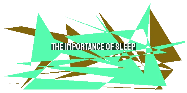 The Importance of Sleep: Learning from Jesus' Example