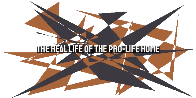 The Real Life of the Pro-Life Home: Creating a Culture of Life and Love