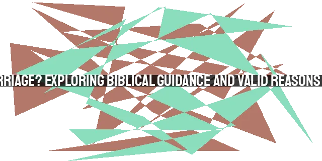 When Should Sex Stop in Marriage? Exploring Biblical Guidance and Valid Reasons for Temporarily Pausing Int