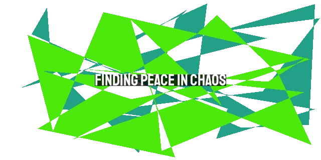 Finding Peace in Chaos: Embracing Silence and Solitude for Spiritual Renewal