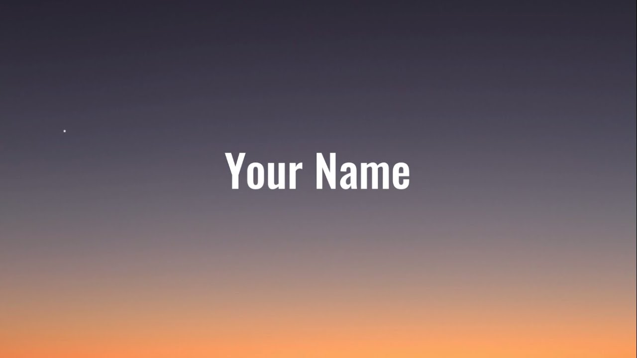 Your Name by Anthony Evans