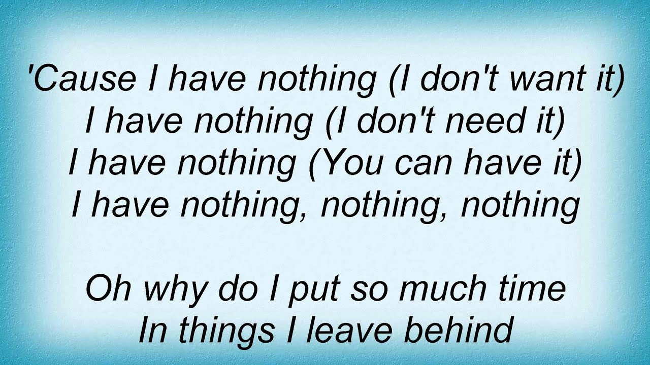 I Have Nothing by Plumb