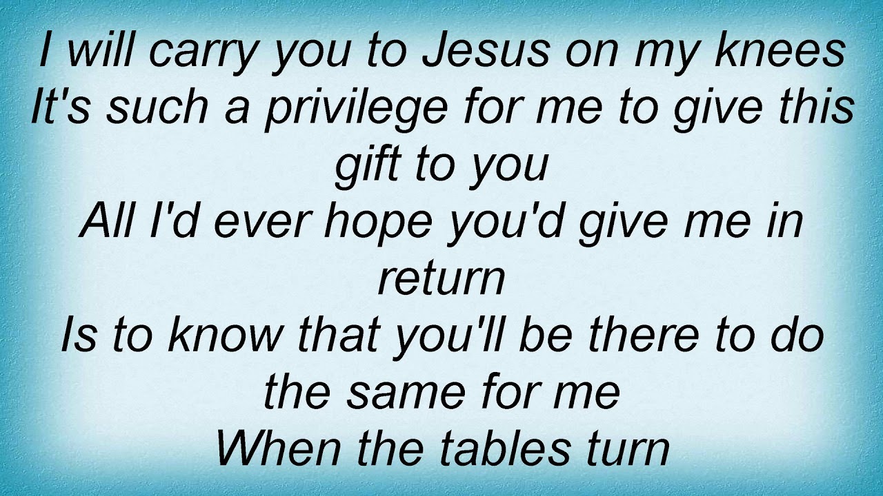 Carry You To Jesus by Steven Curtis Chapman