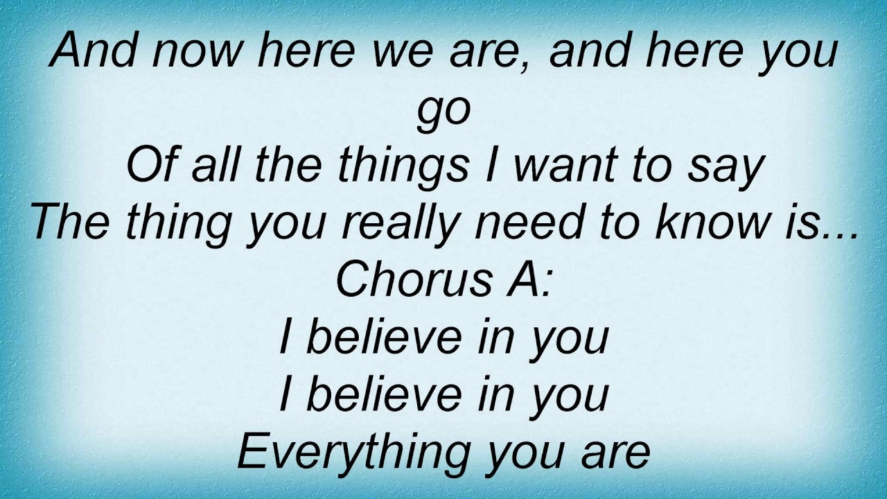 I Believe In You by Steven Curtis Chapman