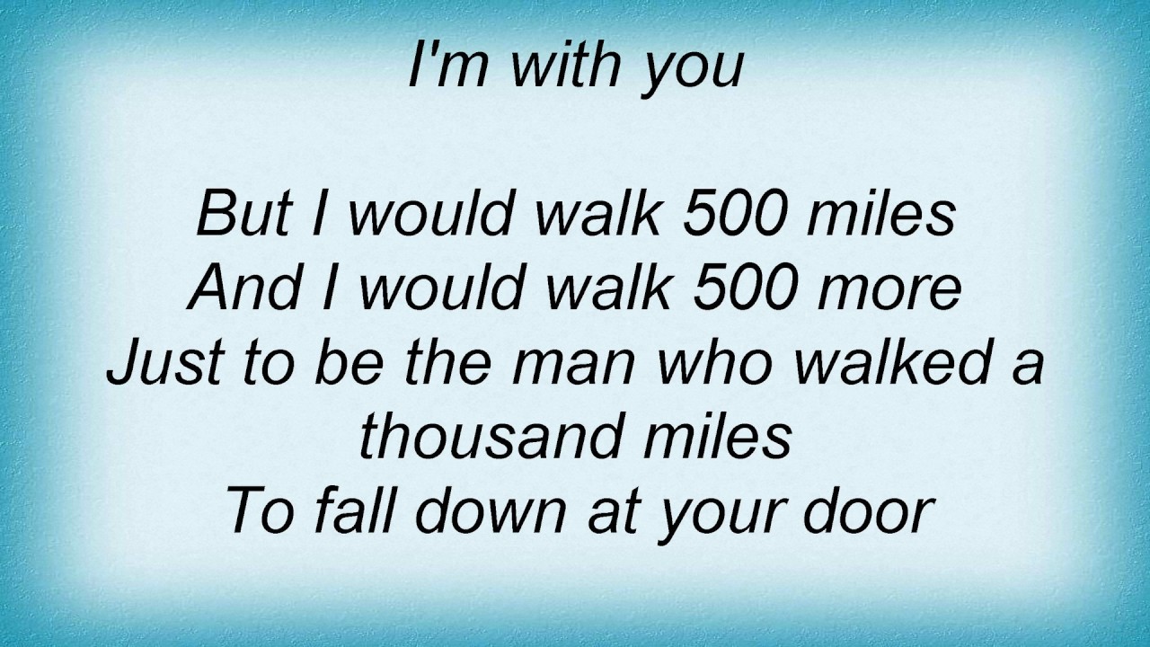 I'm Gonna Be (500 Miles) by Steven Curtis Chapman